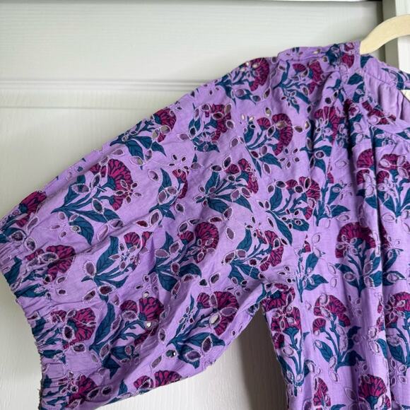 Printfresh Countryside Drives To and From Eyelet Dress Lavender Fields Small New - Picture 8 of 16